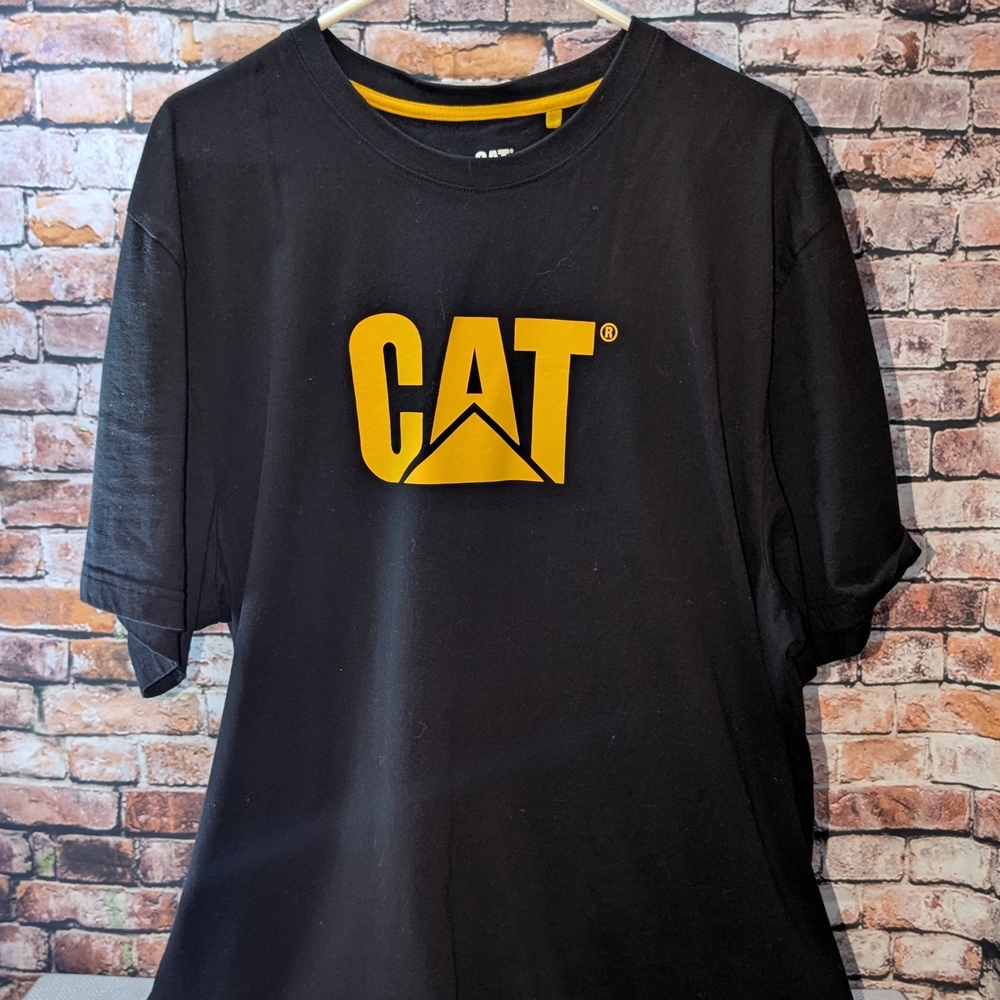 Caterpillar Black and Yellow Short Sleeve Tee